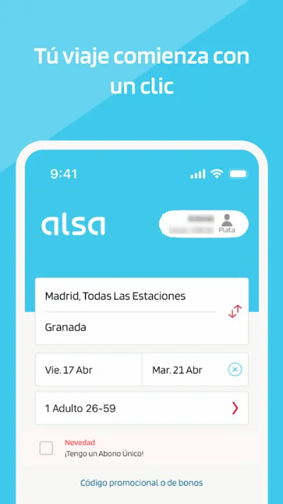 Captura 1 de Alsa: Billetes de Bus