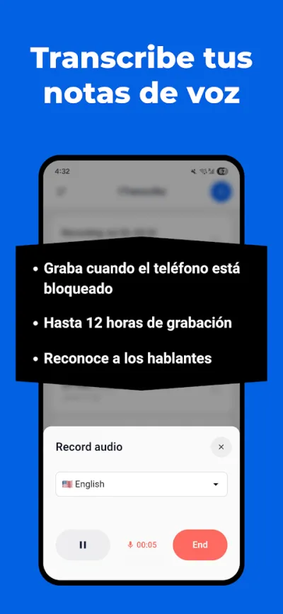 Captura 2 de Transcribir Audio a Texto