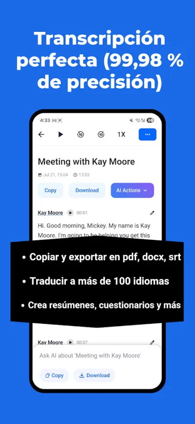 Captura 3 de Transcribir Audio a Texto