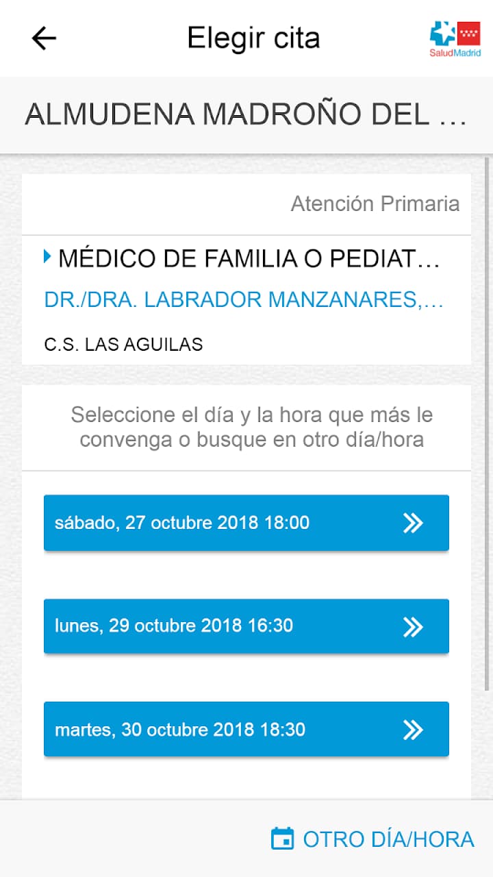 Captura 4 de Cita Sanitaria Madrid