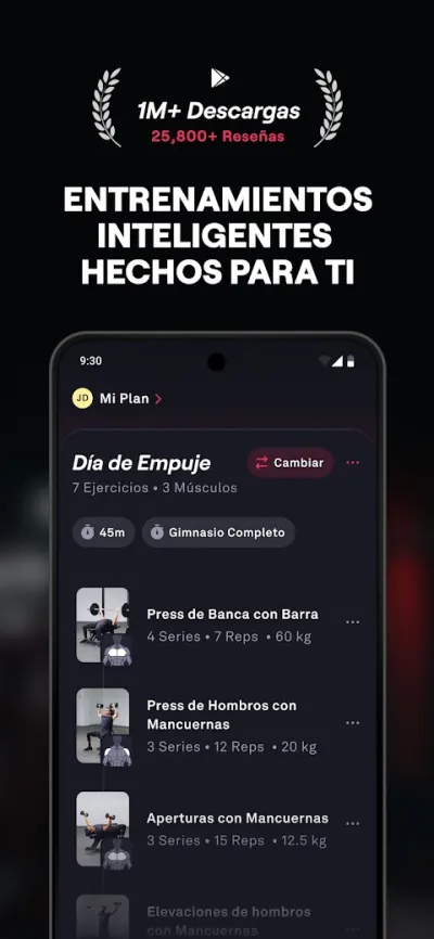 Captura 1 de Fitbod: rutinas personalizadas