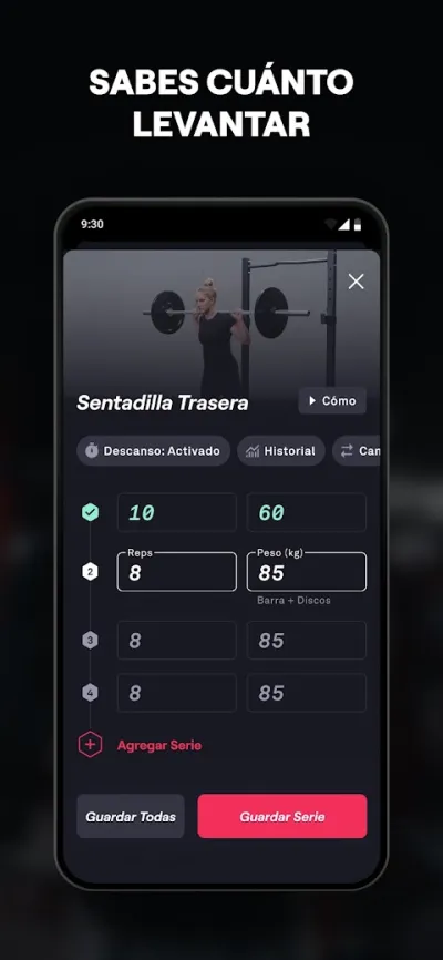 Captura 4 de Fitbod: rutinas personalizadas