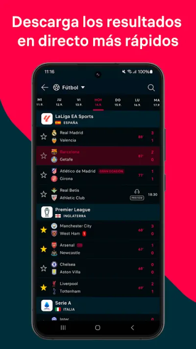 Captura 1 de Flashscore - Resultados en vivo