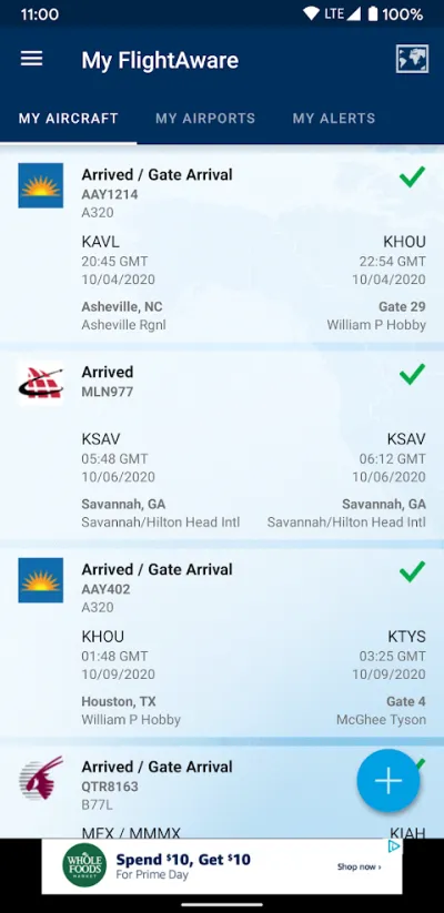 Captura 2 de FlightAware: Seguimiento de Vuelos