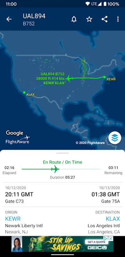 Captura 3 de FlightAware: Seguimiento de Vuelos