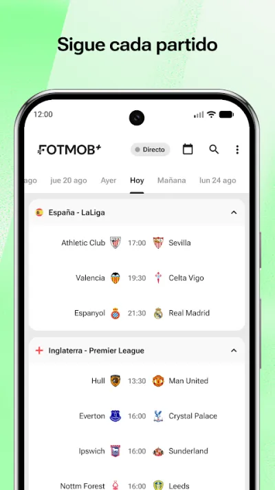 Captura 1 de FotMob - Resultados de fútbol