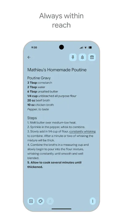 Captura 2 de Google Keep: notas y listas