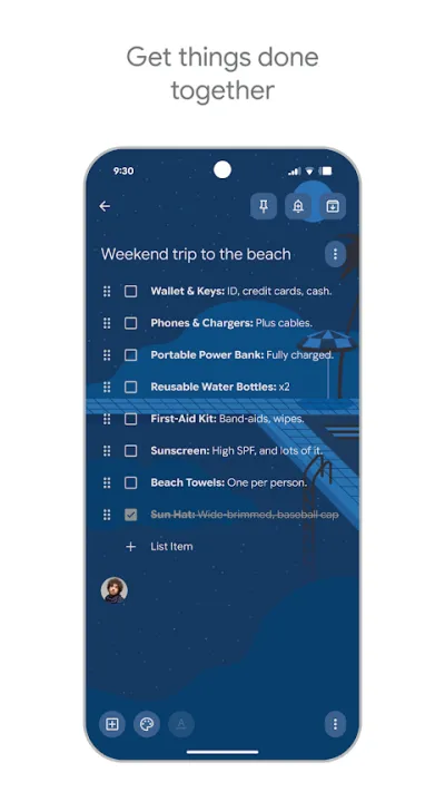 Captura 3 de Google Keep: notas y listas