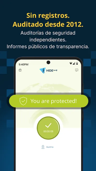 Captura 2 de hide.me VPN