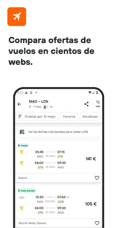 Captura 2 de KAYAK: Vuelos, Hoteles, Coches