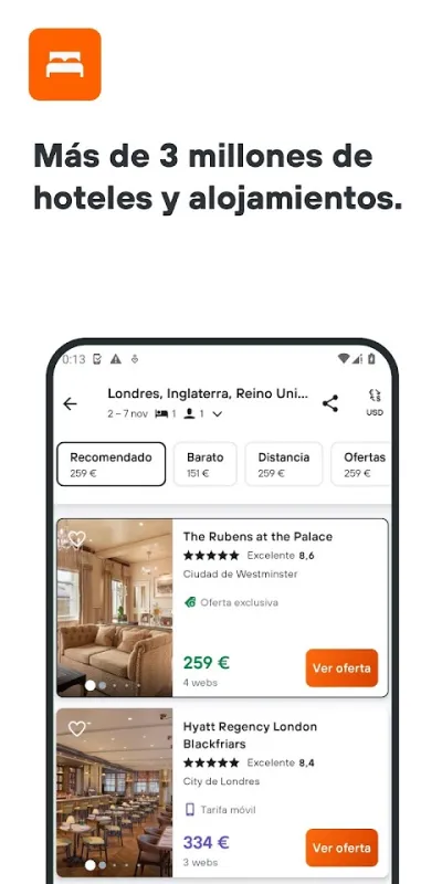 Captura 3 de KAYAK: Vuelos, Hoteles, Coches