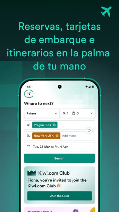 Captura 2 de Kiwi.com - Vuelos baratos