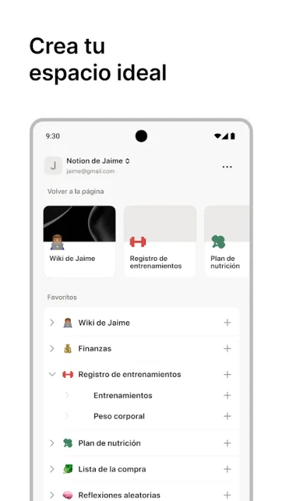 Captura 2 de Notion: Notas, tareas e IA