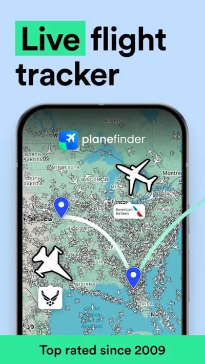 Captura 1 de Plane Finder: Rastreador de Vuelos