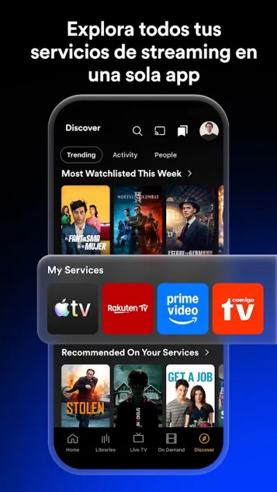 Captura 2 de Plex: TV en vivo, pelis y más