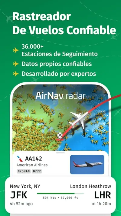 Captura 1 de AirNav Radar: Rastreo de Vuelos