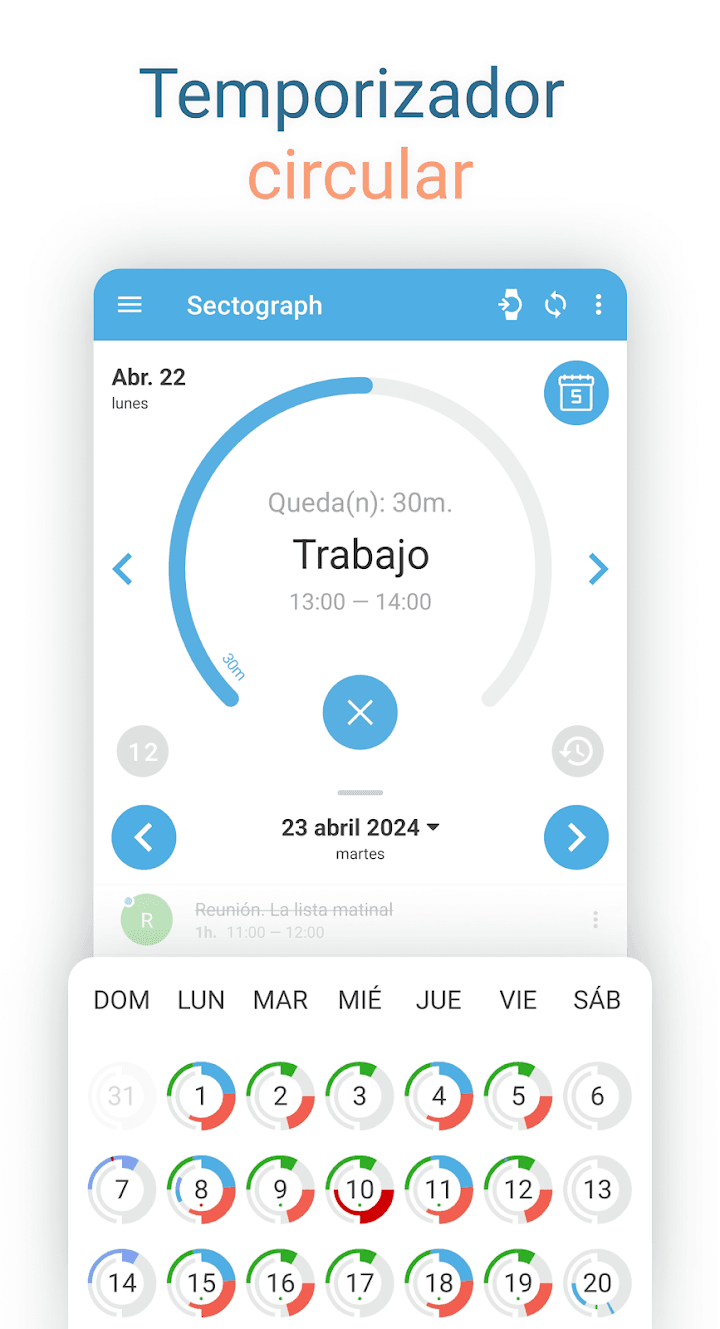 Captura 4 de Sectograph Planificador de día