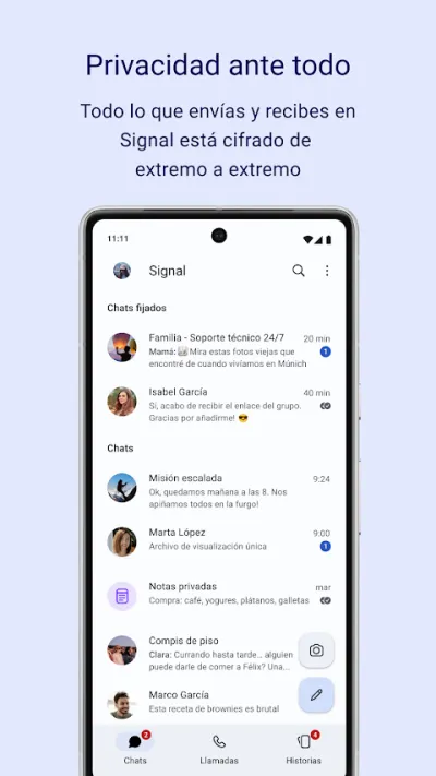 Captura 1 de Signal: Mensajería Privada