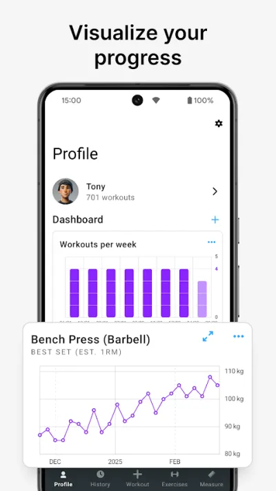 Captura 4 de Strong: Registro de Entrenamiento