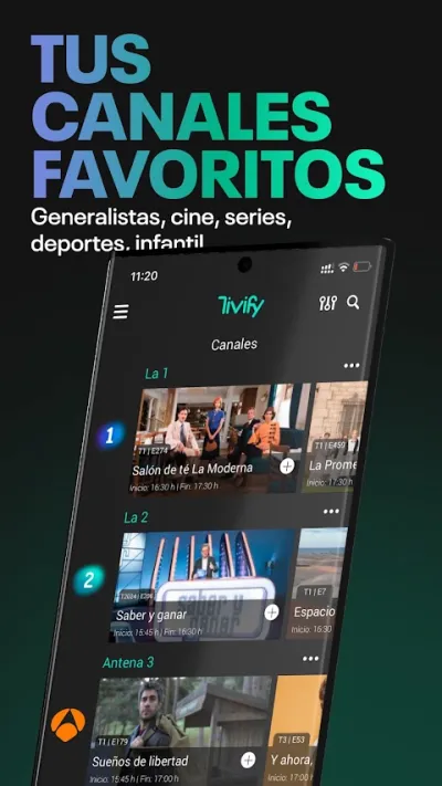 Captura 1 de Tivify - TV en directo gratis